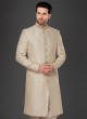 Raw Silk Wedding Wear Sherwani